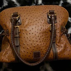 Dooney & Bourke large leather ostrich satchel